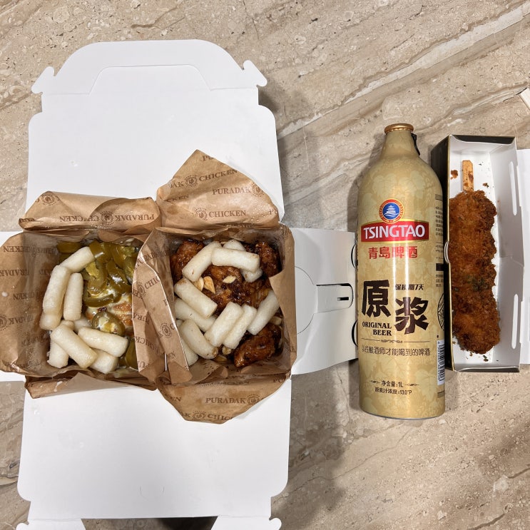  중국 칭다오 원장맥주 이게 찐 칭다오지! with 푸라닭