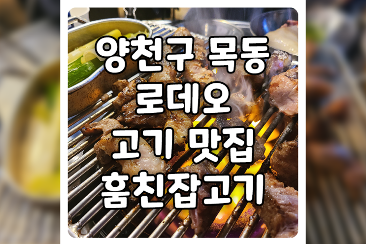[서울/양천] 목동 고기 맛집, 훔친잡고기에서 연탄에 고기를 구워 먹고 왔어요