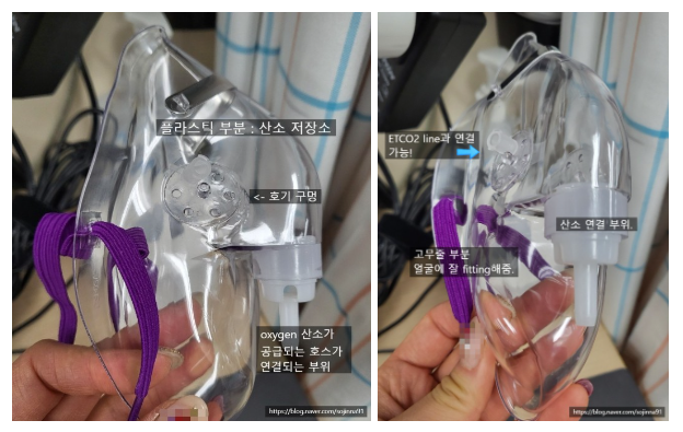 Oxygen mask-simple O2 mask vs Oxygen mask-Reservoir mask : 네이버 블로그