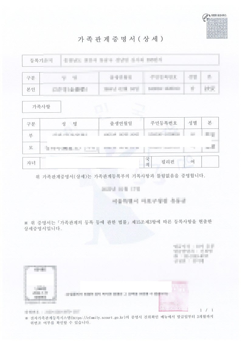 외국인의 혼외자, 결혼 전 자녀