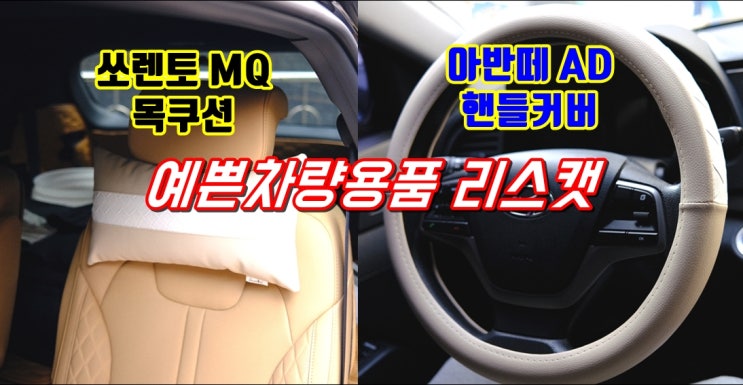  예쁜차량용품 리스캣 쏘렌토MQ4 아반떼AD 산뜻한 분위기 연출해봐요