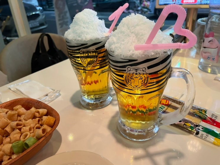  군산핫플 유튜버 뻘컵의 범맥주 후기 불쇼 통닭과 눈꽃생맥주