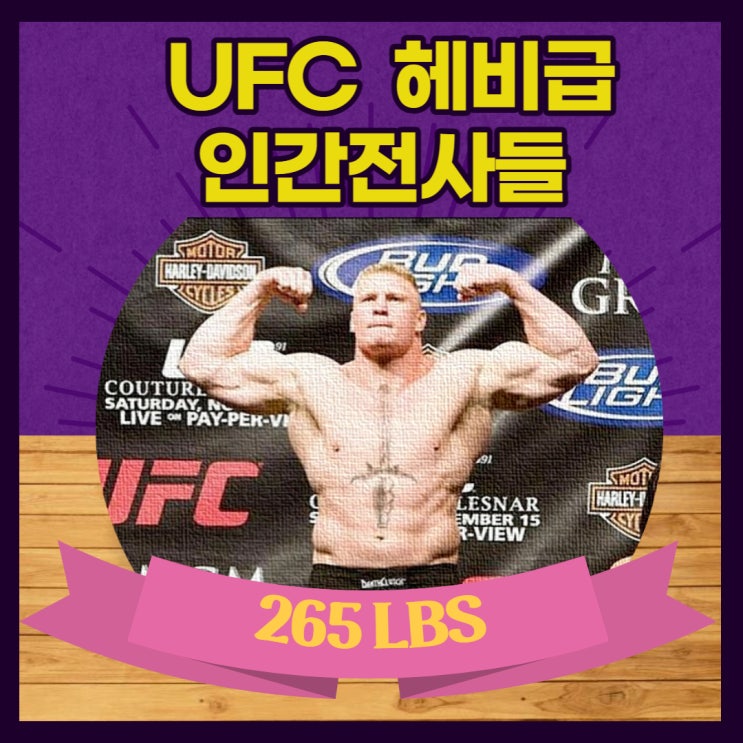 UFC 헤비급 한계체중 120kg 265lbs를 꽉꽉 채우는 선수들... 