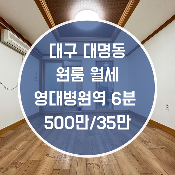  대구 남구 대명동 / 원룸 월세 풀옵션 '대명공원이 바로 옆에 있어 산책하기 좋은집'