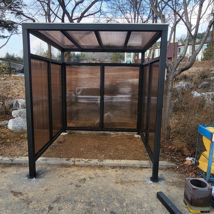  파고라 분리수거장 휀스 양평 가평 여주 흡연부스 제작 시공 합리적