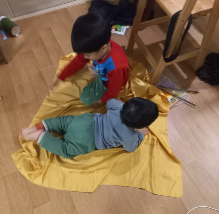  보자기의 변신 [5세+4세 책 놀이터_"분홍색 보자기" 역할 놀이 독후 활동]