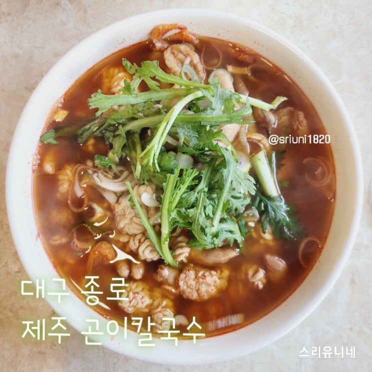  [식당] '23. 2월 9일 대구 종로 맛집 제주곤이칼국수