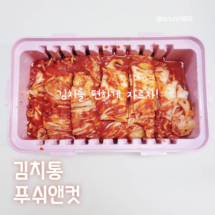  [제품리뷰] 김치를 편하게 자르는 김치통 푸시앤컷