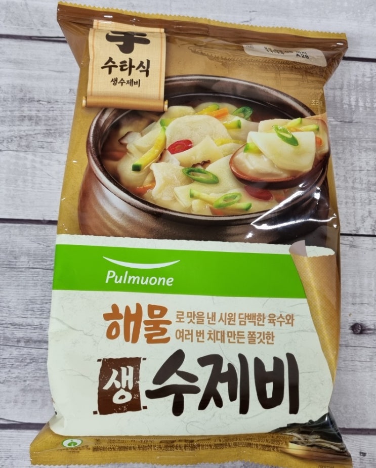  노브랜드 풀무원 해물생수제비