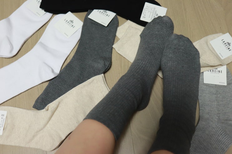 가성비 최고! 데일리 기본 무지 양말 3종 비교 | 라헨느