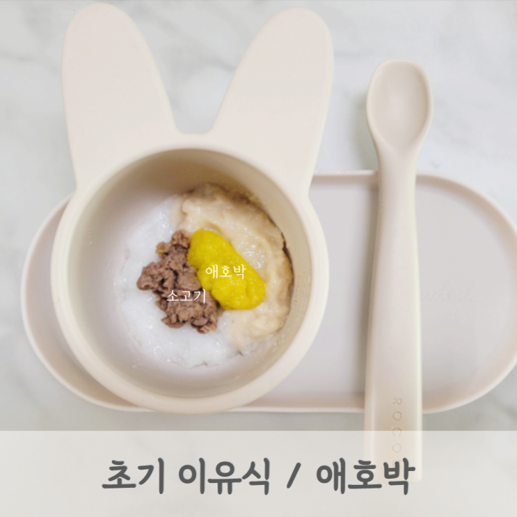[초기이유식] 애호박미음 레시피 (애호박 큐브, 애호박 토핑, 베이비무브)
