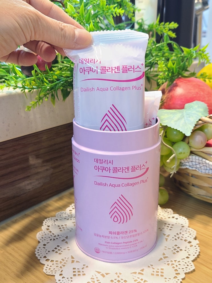  데일리시 아쿠아 콜라겐 플러스, 피쉬콜라겐 비타민C 유산균을 한 번에~ 요거 똑똑한데요~