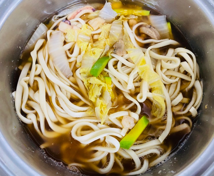 해물칼국수 육수 끓이는법과 양념장 만드는법