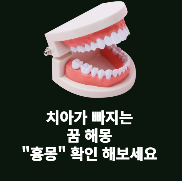  치아가 빠지는 꿈은 흉몽일 가능성이 큽니다  ( 어금니, 윗니, 아랫니, 의치를 한, 금니를 한, 앞니가 부러진 꿈 해몽 풀이 )