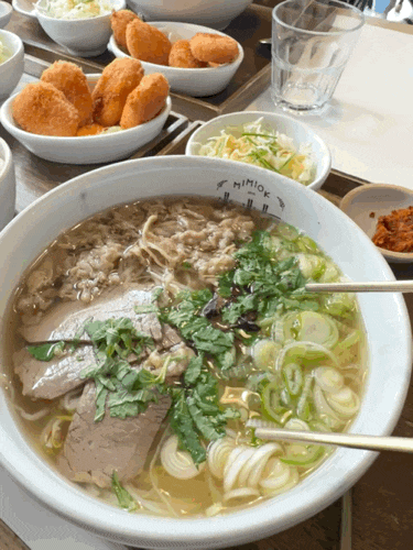  미미옥 신용산점, 한옥에서 한국적인 쌀국수에 밥 말아 먹기(건강한 맛, 찐후기, 내돈내산)