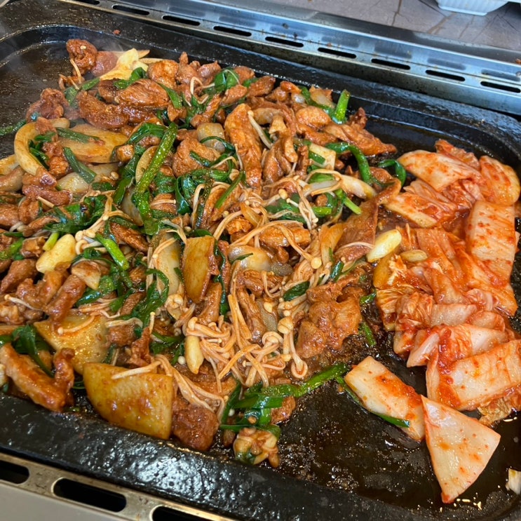  대구 월광수변 오리고기 맛집: 도원돌판오리