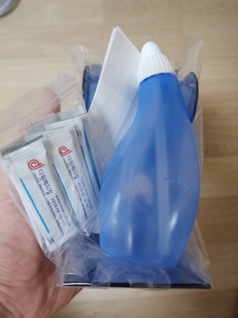 노즈큐어 코세척기 코세정기 분말가루 사용방법
