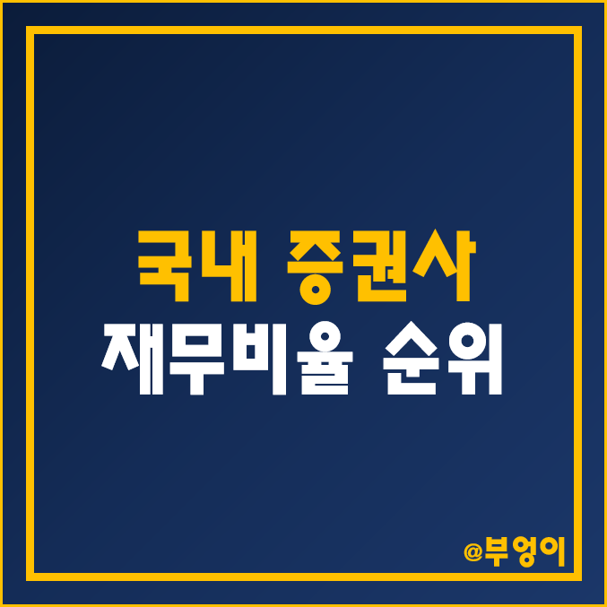 증권사 순위 (국내 증권회사 재무비율 비교, ROE, ROA, 자기자본·부채·순자본 비율) 증권사 순위 (국내 증권회사 재무비율 비교, ROE, ROA, 자기자본·부채·순자본 비율)