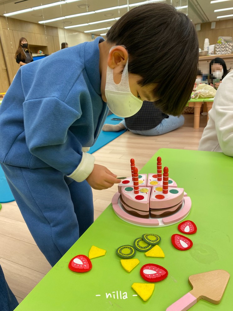 3살 아기와 관악롯데 문화센터 수업 케이크만들기