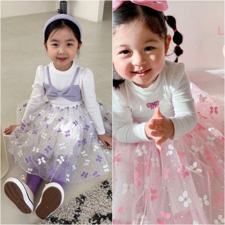  봄신상오픈신규가입쿠폰cc(퓨어망사치랭스)핑크.퍼플 여자아이옷쇼핑몰
