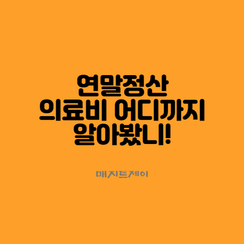  2023년 연말정산_의료비공제 공제대상 의료비의 범위에 대하여 알아봐요