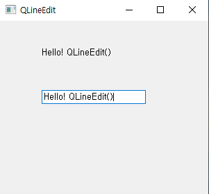  Python QLineEdit() 사용법