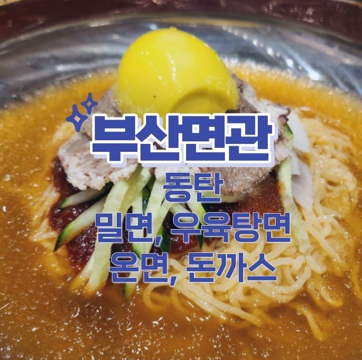  부산면관 동탄 - 동탄 밀면 , 우육탕면, 돼지국밥