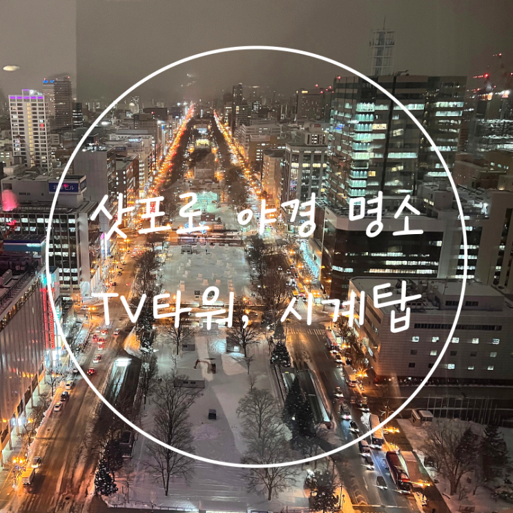  삿포로 TV타워 전망대 오도리 공원 시계탑 삿뽀로 야경 명소