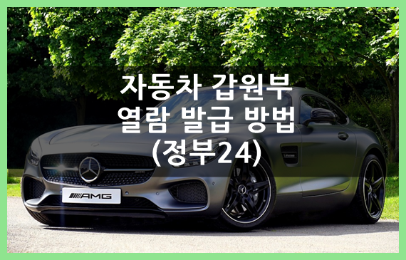 자동차 갑원부 열람 발급 방법(정부24)