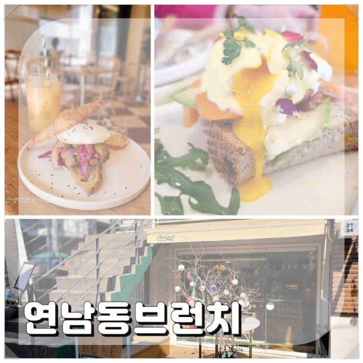  연남동 호주식 브런치 카페 버우드 연어에그베네딕트