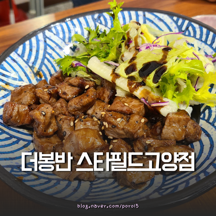  일본 가정식 <더봉반 스타필드고양점> 연어덮밥 & 큐브스테이크덮밥