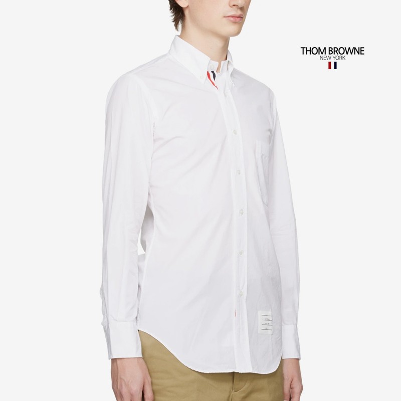 톰브라운 POPLIN 그로스그레인 플라켓 클래식 셔츠 WT