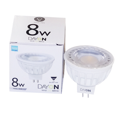 데이온 LED MR16 12V 8W COB타입 할로겐 50W 대체용 DAYON