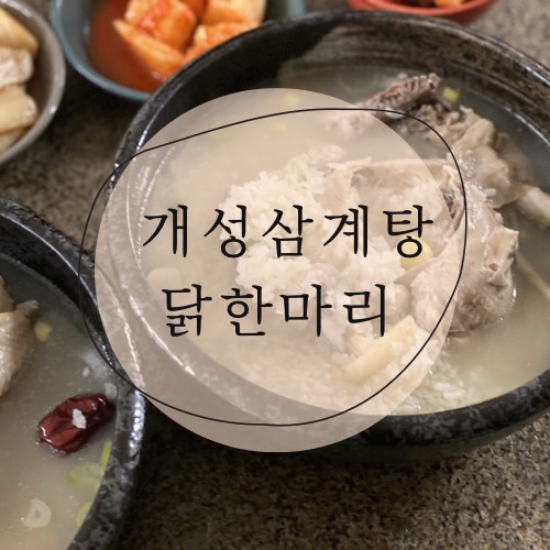  전주 호성동 개성삼계탕 닭한마리 한방삼계탕 포장도 맛있어요.