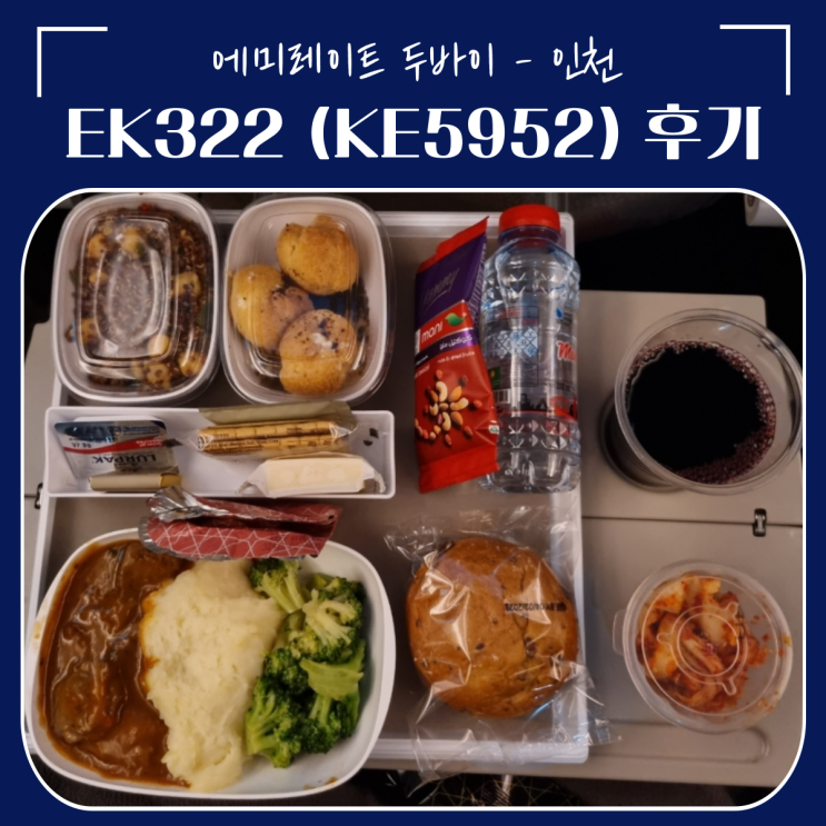  두바이 | EK322 두바이-인천 이코노미 탑승 후기 (대한항공 KE5952 코드쉐어)