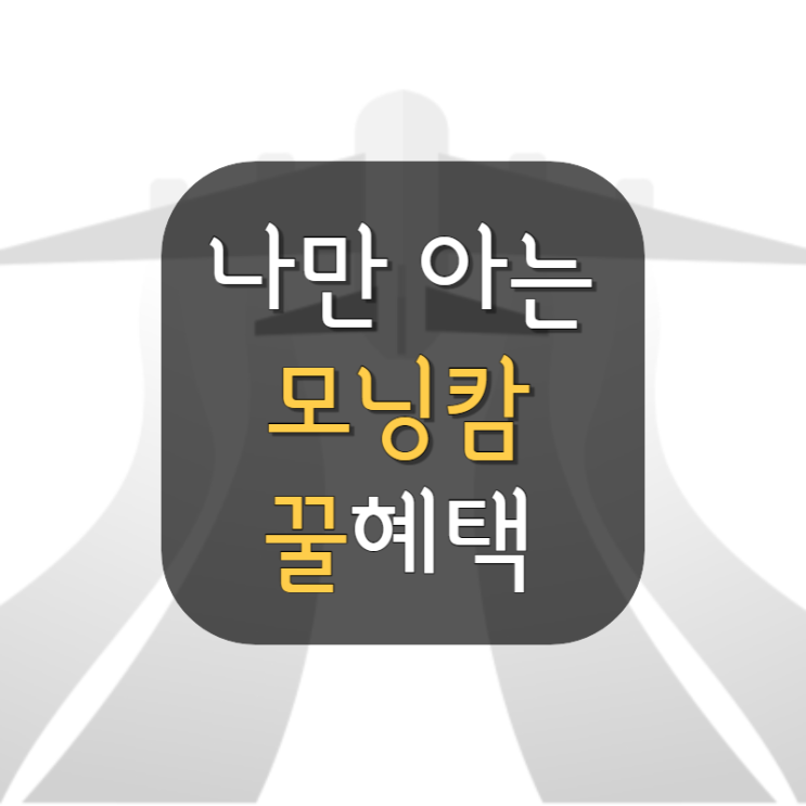  나만 아는 모닝캄 꿀혜택 (KAL라운지 가족동반, 우선탑승, 무료수하물 )
