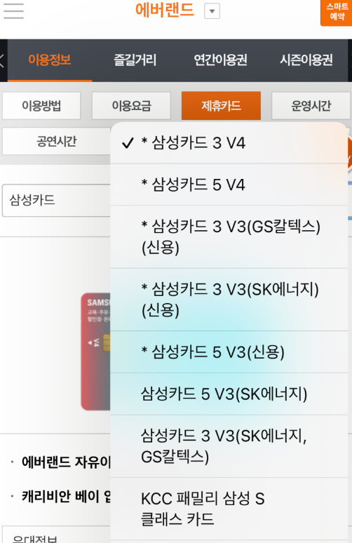  에버랜드 할인카드 정리 자유이용권 50