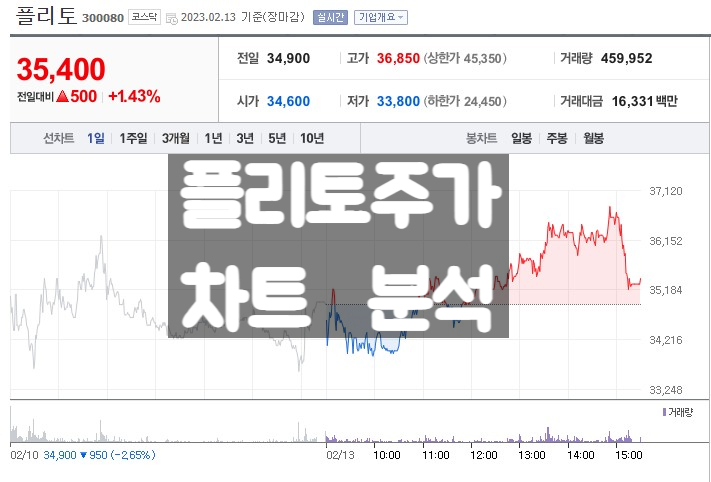 gptchat 관련주 플리토 주가 실적 차트 분석