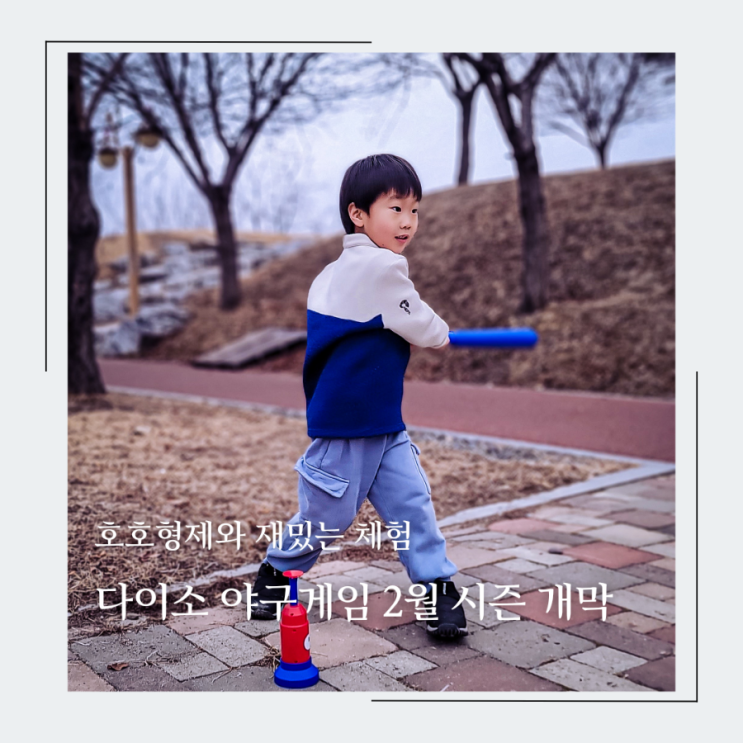  호호형제와 아빠의 다이소배 야구경기, 다이소 가성비 야구게임 강추