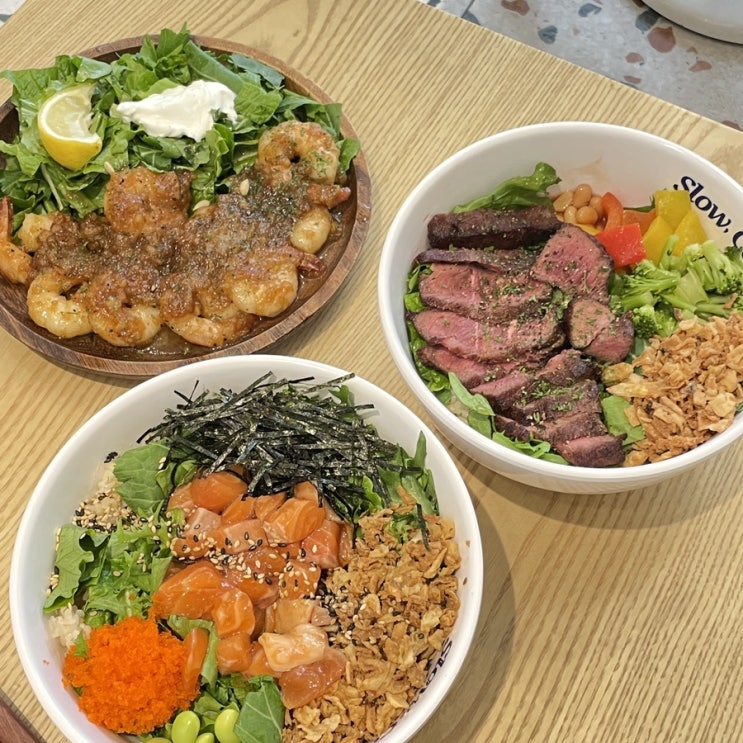  상암 포케맛집 '슬로우캘리' = 스테이크,연어,갈릭쉬림프 맛도리나는  DMC맛집