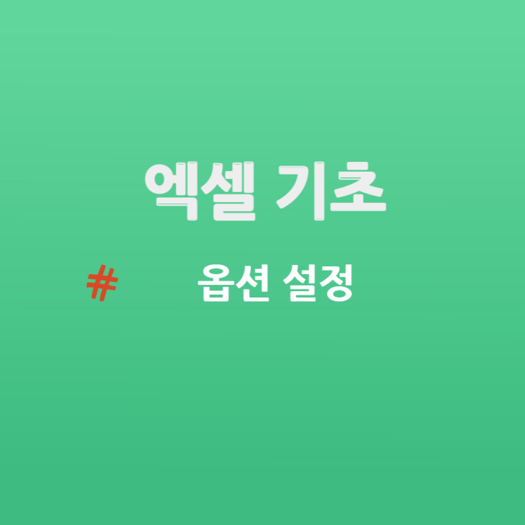  엑셀 기초 - 옵션을 내 마음대로 설정하기