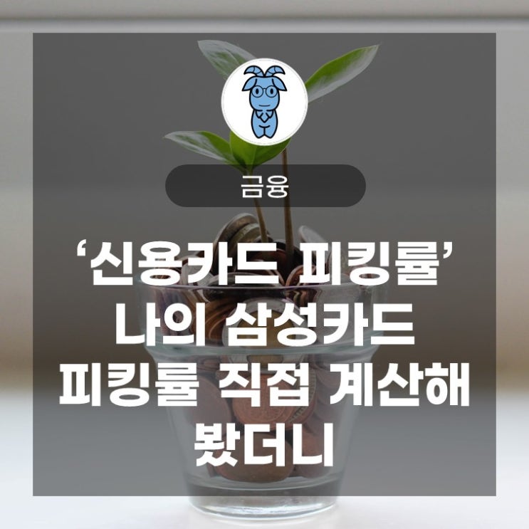 '신용카드 피킹률', 나의 삼성카드 피킹률 직접 계산해 봤더니