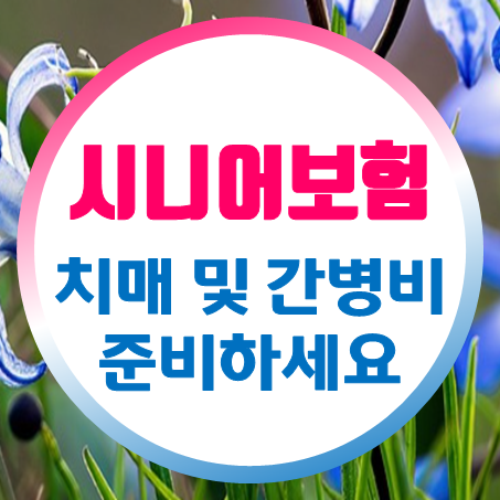  시니어보험 추천 드린다면 치매간병비보험 가입을 빼놓을 수 없죠!
