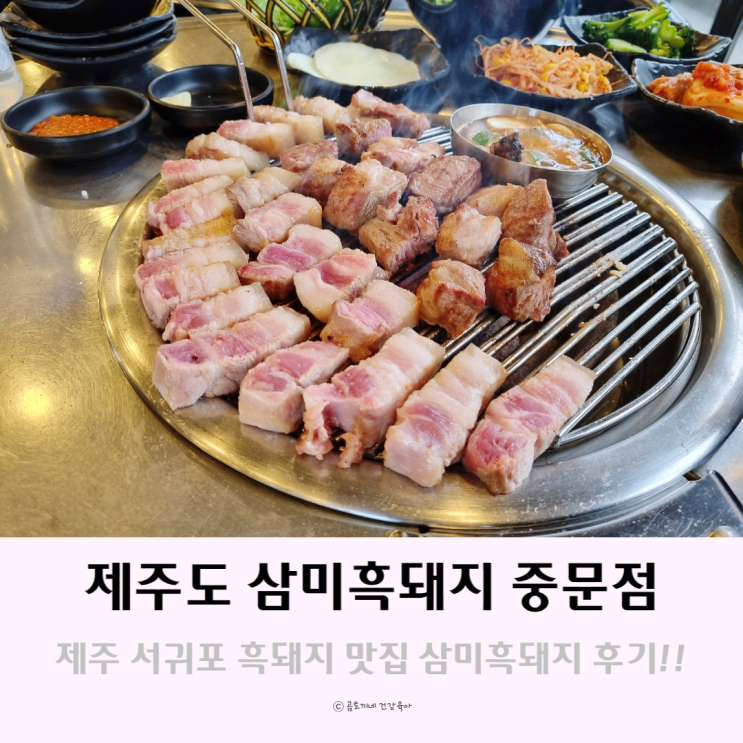 제주도 서귀포 흑돼지맛집 육즙 가득했던 삼미흑돼지 중문점 제주도 서귀포 흑돼지맛집 육즙 가득했던 삼미흑돼지 중문점