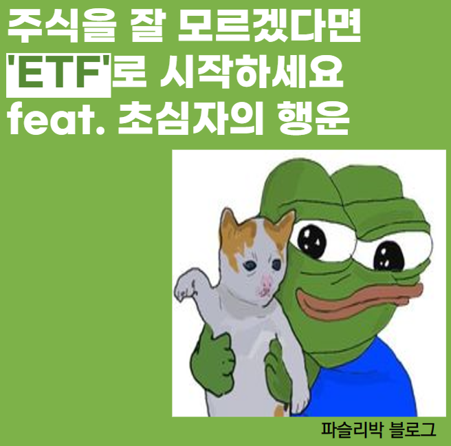 주식을 잘 모르겠다면 'ETF'로 시작하세요 feat. 초심자의 행운