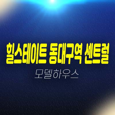 힐스테이트 동대구 센트럴 신천동 미분양아파트,오피스텔 잔여세대 분양가 모델하우스 투자 및 현장입지 예약상담!