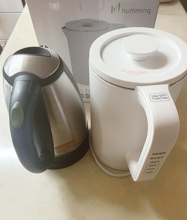  통주물형"허밍"HMK-2112W 전기포트 온도조절 물 끓이기, 보온, 염소 제거까지 팔방미인 전기주전자(내 돈 내산 실제 사용기)