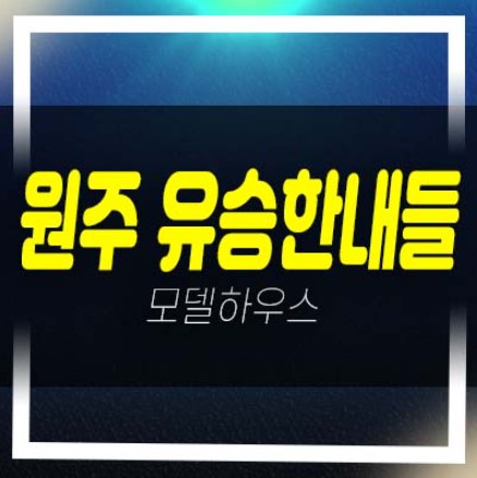  원주 혁신도시 유승한내들 더스카이 반곡동 미분양아파트 줍줍 저렴한 분양가 견본주택 예약