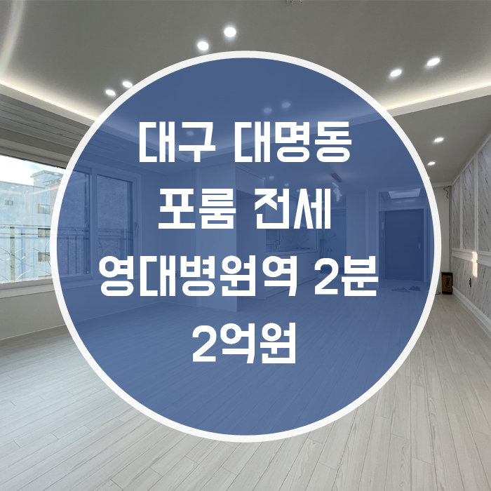 '아따 이제야 찾았뿟네 내가 원하는 집' 대구 남구 대명동 포룸 전세