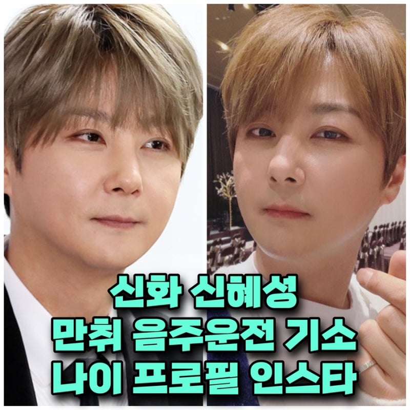 신화 가수 신혜성 음주운전 기소 나이 프로필 인스타 ⭕️정필교 키 만취 상태 남의 차 혐의